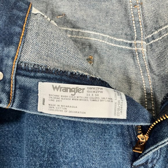 Vintage 90s Wrangler Jeans, 1990s Blue Denim Western Pants - Picture 8 of 8